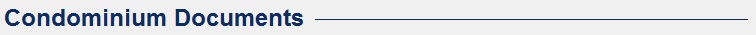 Condominium Documents